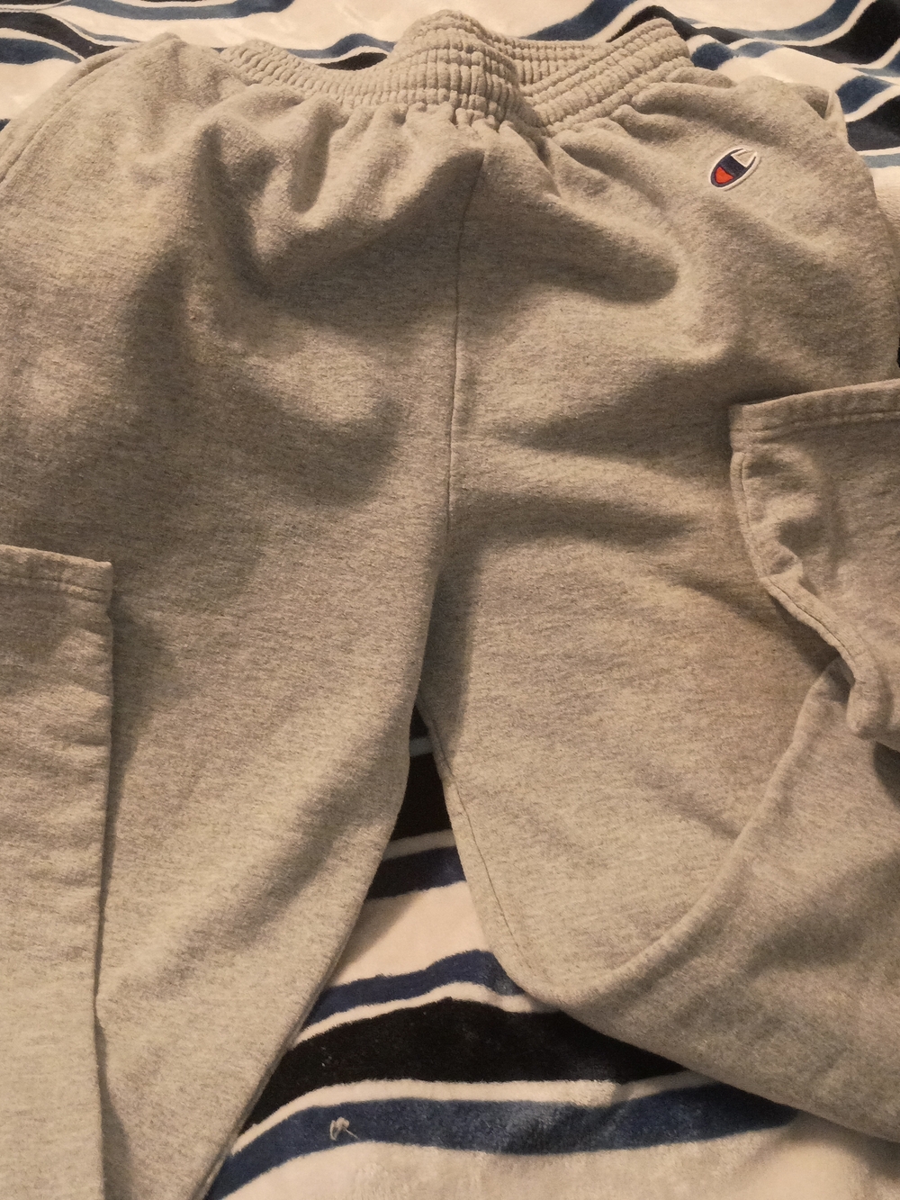 Champion Kids Light Gray Sweatpants with Classic Logo